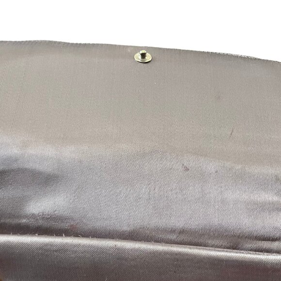 Vintage Gunmetal Beaded La Regal Evening Bag Clutch Shoulder Chain Silver Deco - Picture 15 of 15